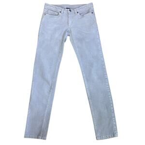 Patagonia Corduroy Light Gray Organic Cotton Straight Leg Pants Pockets Size 28